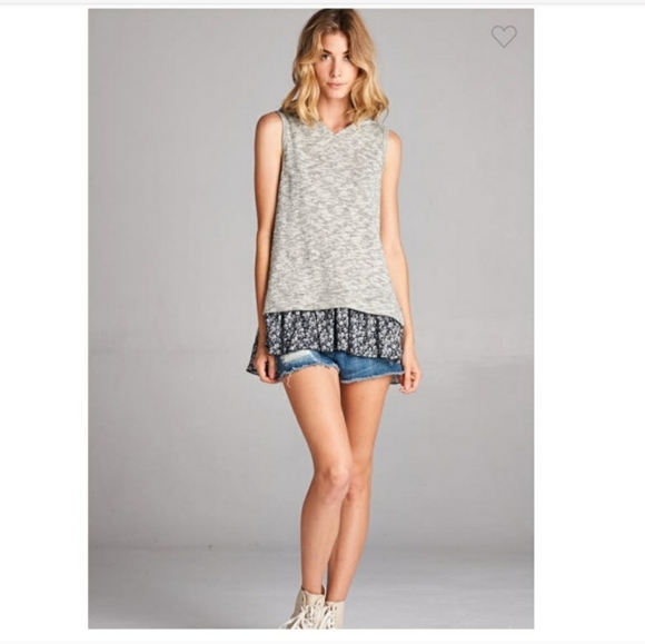 ‼️CLEARANCE PRICE FIRM‼️ Hooded Ruffle Hem Top - Picture 5 of 7